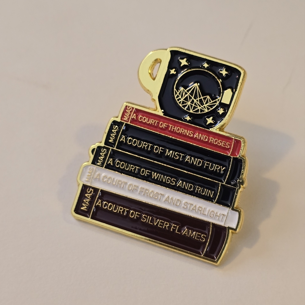 A Court of Thorns and Roses Book Series with Coffee Mug Pin